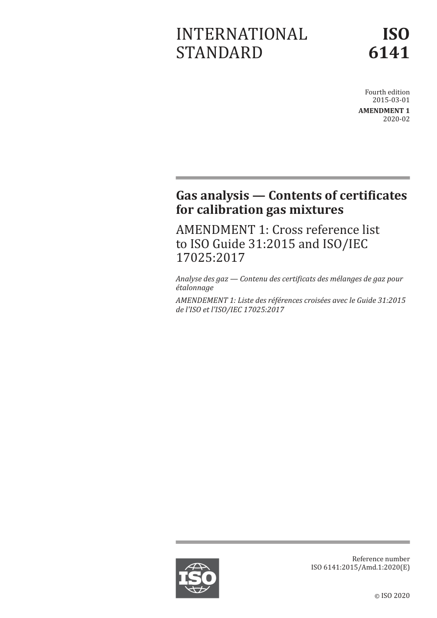 ISO 6141:2015/Amd1:2020 PDF Preview