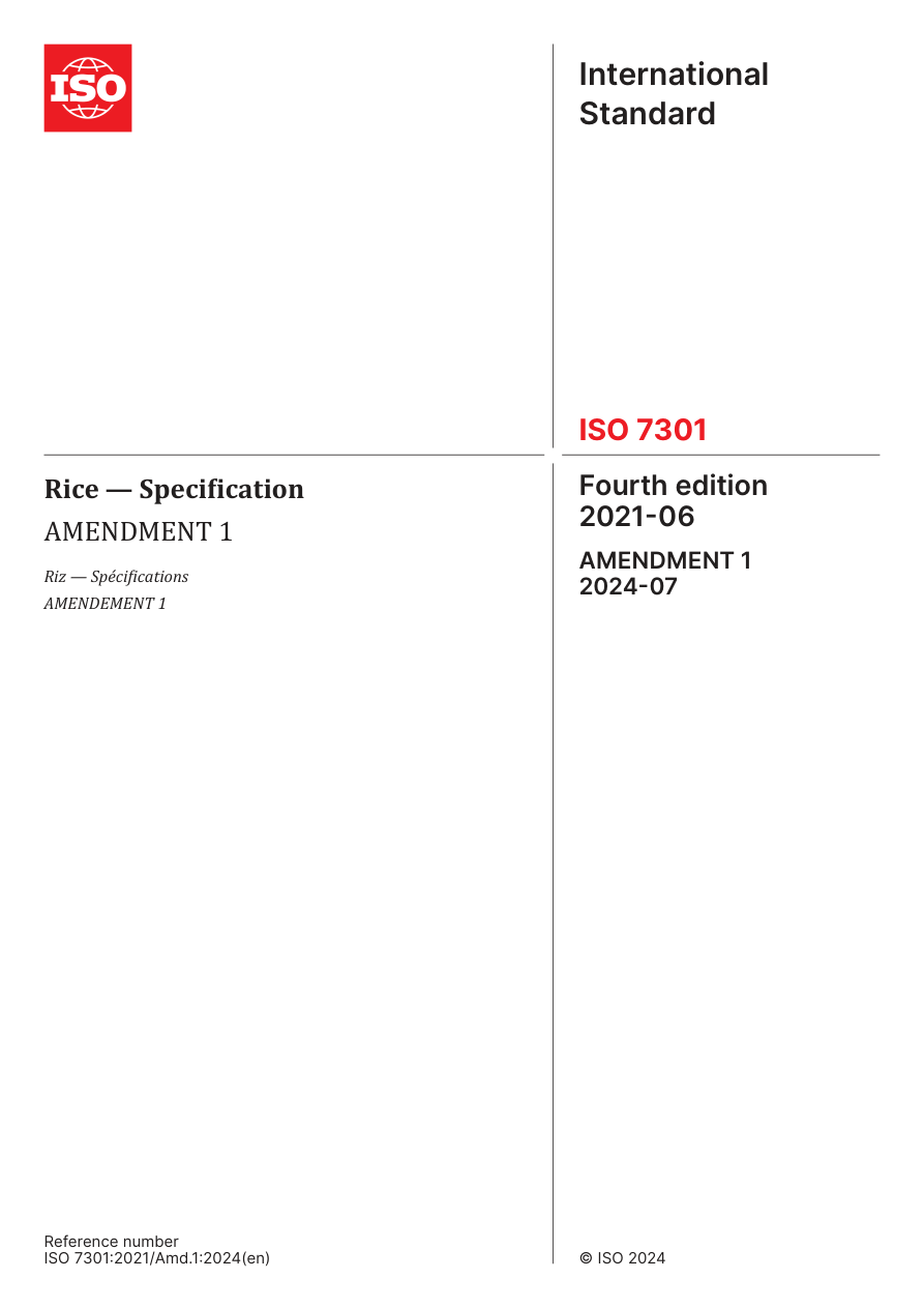 ISO 7301:2021/Amd1:2024 PDF Preview