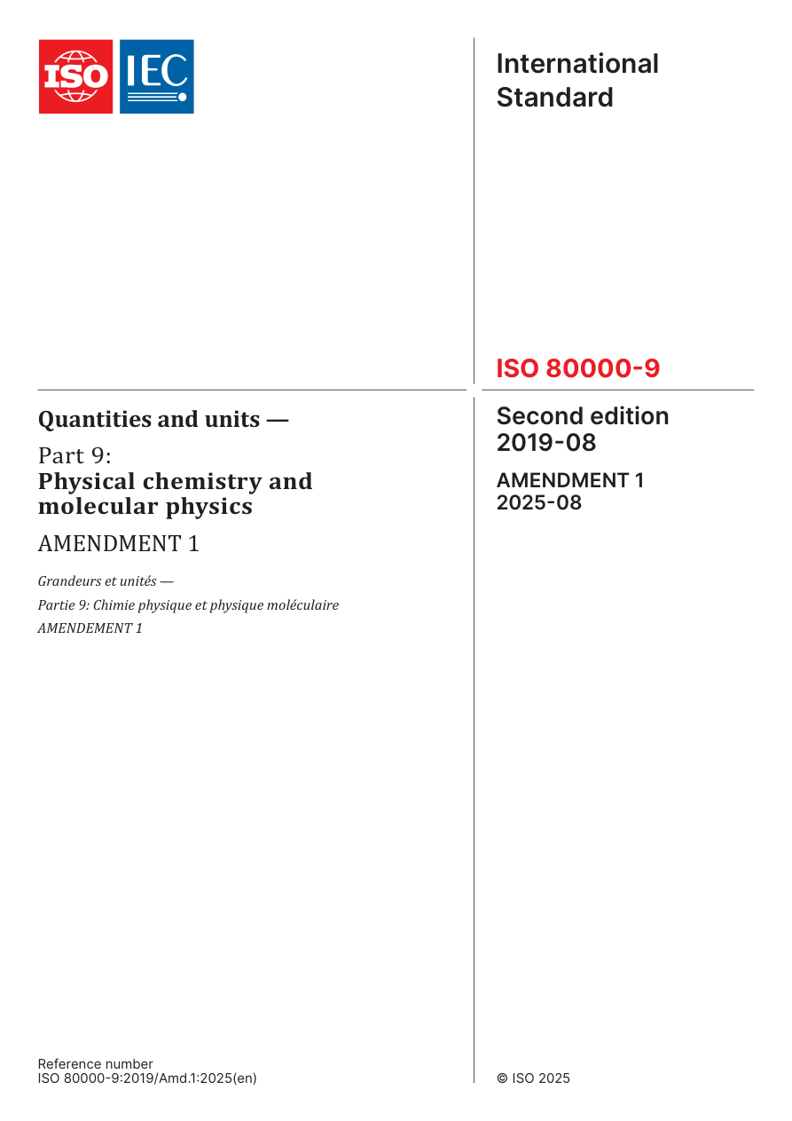 ISO 80000-9:2019/Amd1:2025 PDF Preview