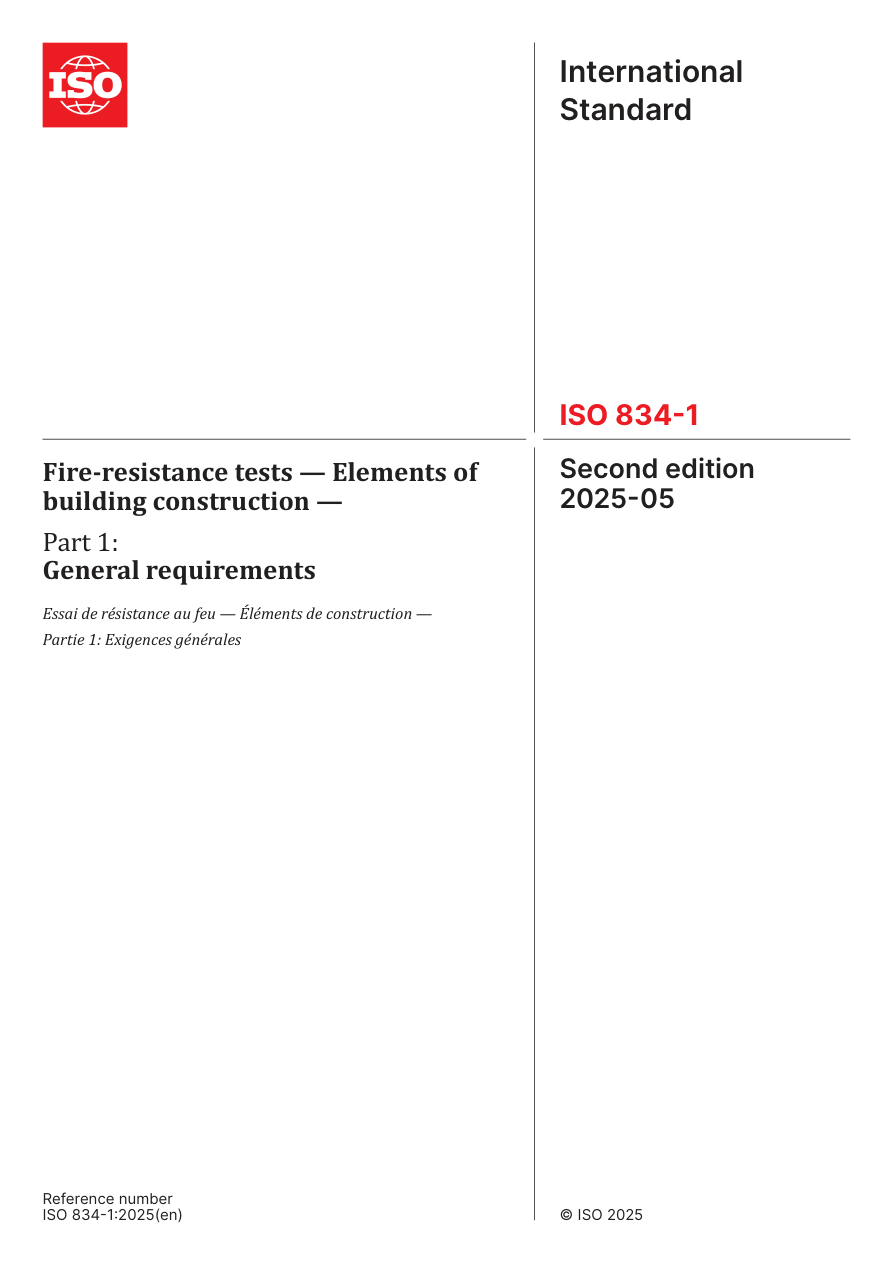 ISO 834-1:2025 PDF Preview