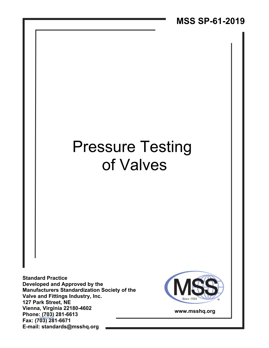 MSS SP-61-2019 PDF Preview