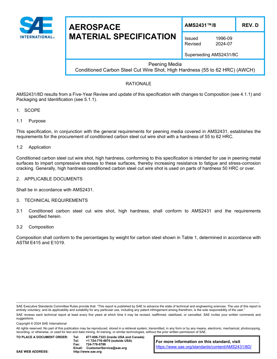SAE AMS2431/8 Rev D PDF Preview