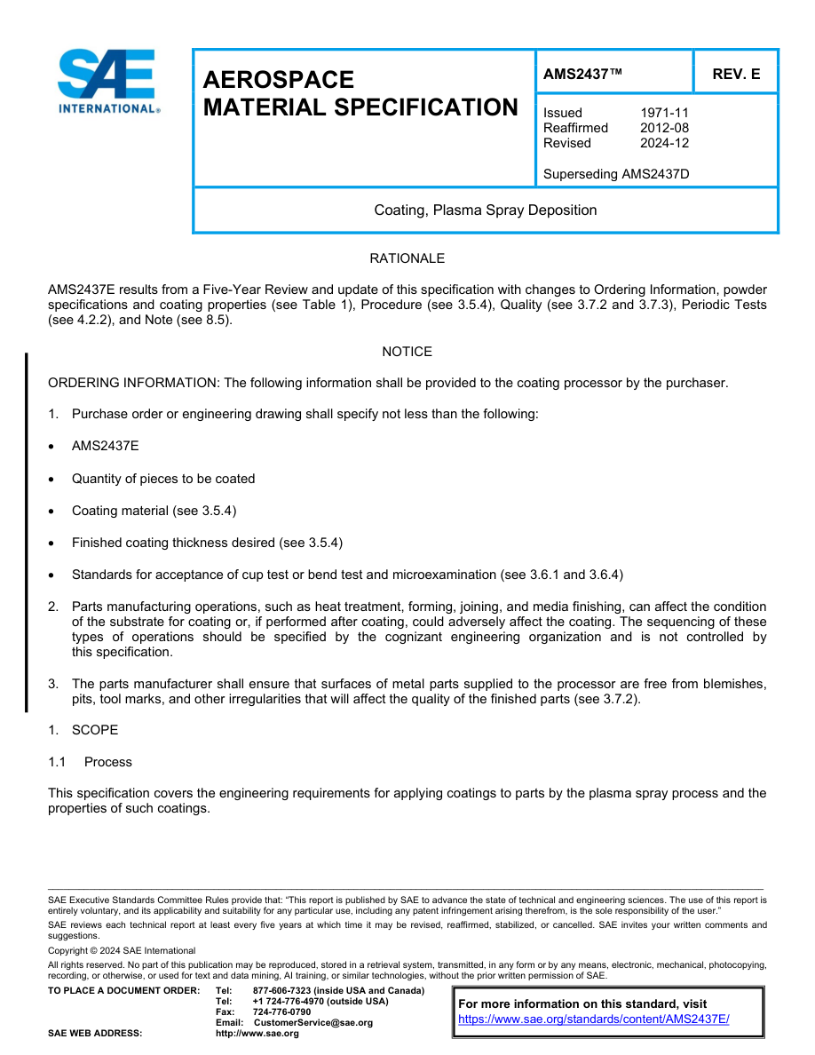 SAE AMS2437 Rev E PDF Preview