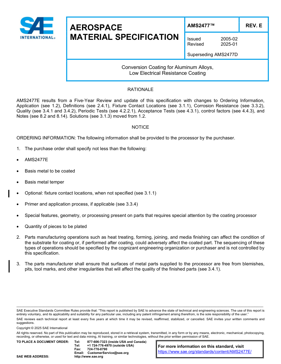 SAE AMS2477 Rev E PDF Preview