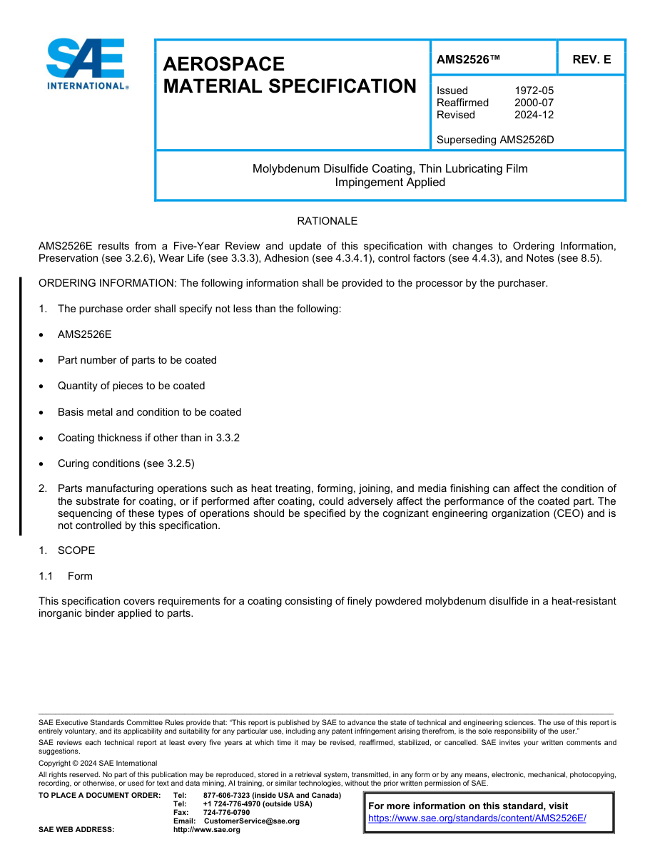 SAE AMS2526 Rev E PDF Preview