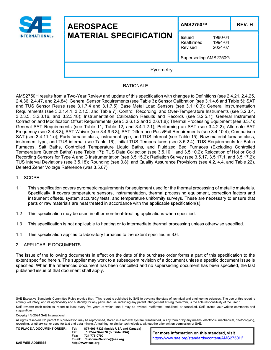 SAE AMS2750 Rev H PDF Preview