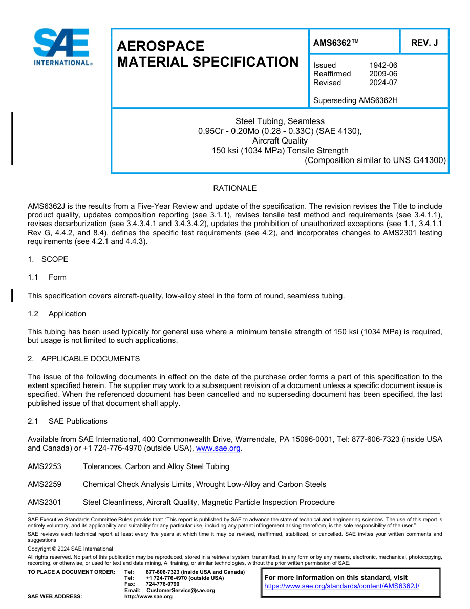 SAE AMS6362 Rev J PDF Preview