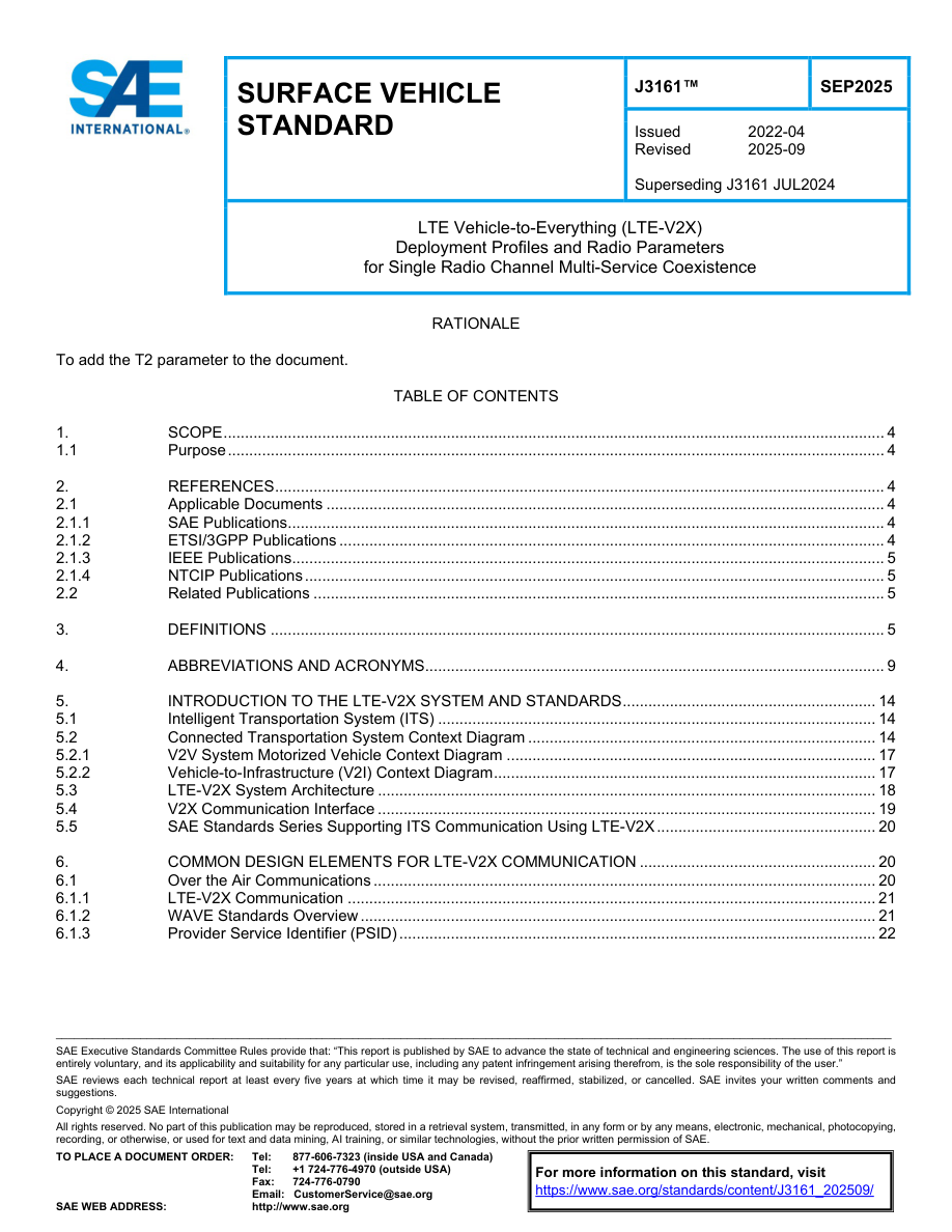 SAE J3161 (SEP2025) PDF Preview
