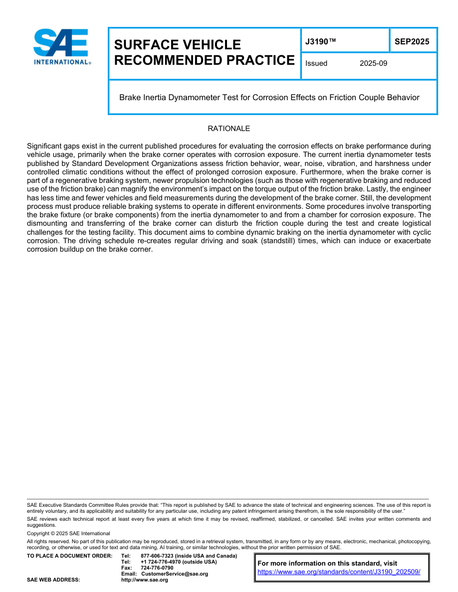 SAE J3190 (SEP2025) PDF Preview