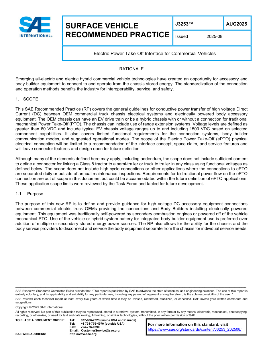 SAE J3253 (AUG2025) PDF Preview